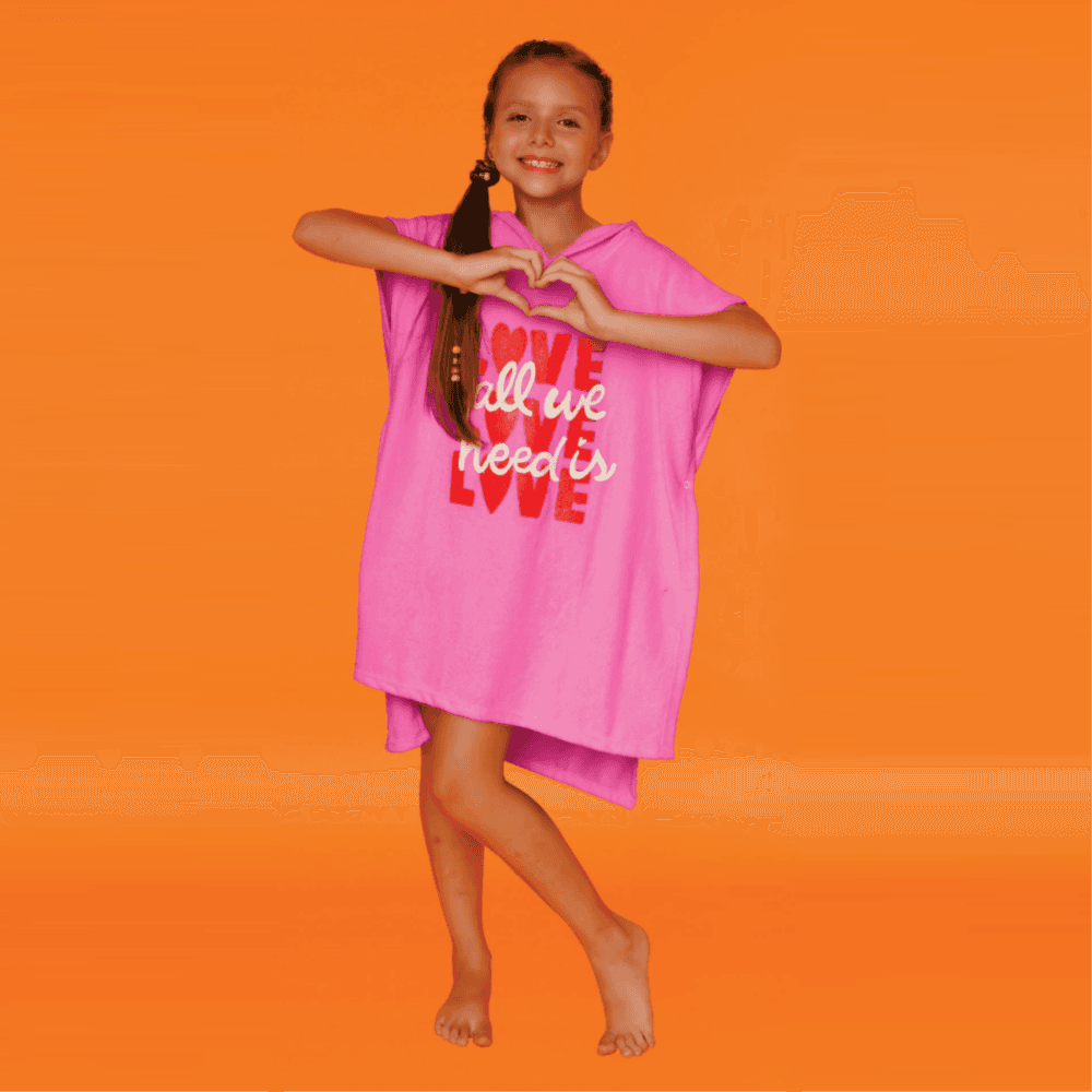Saída Magah Infantil Poncho Love