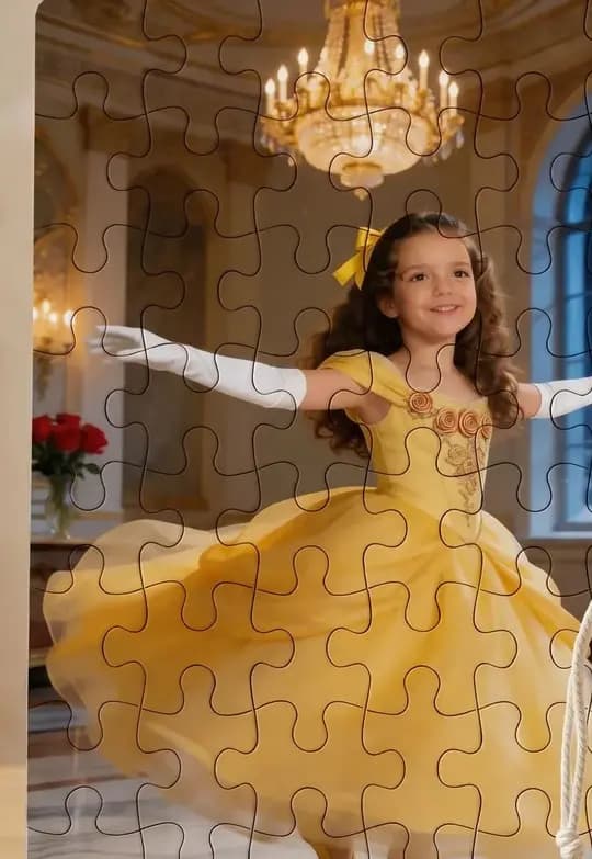 Quebra-Cabeça Personalizado - Você como Princesa Bela