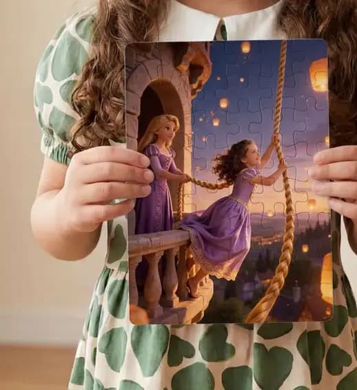 Quebra-Cabeça Personalizado - Você como Rapunzel