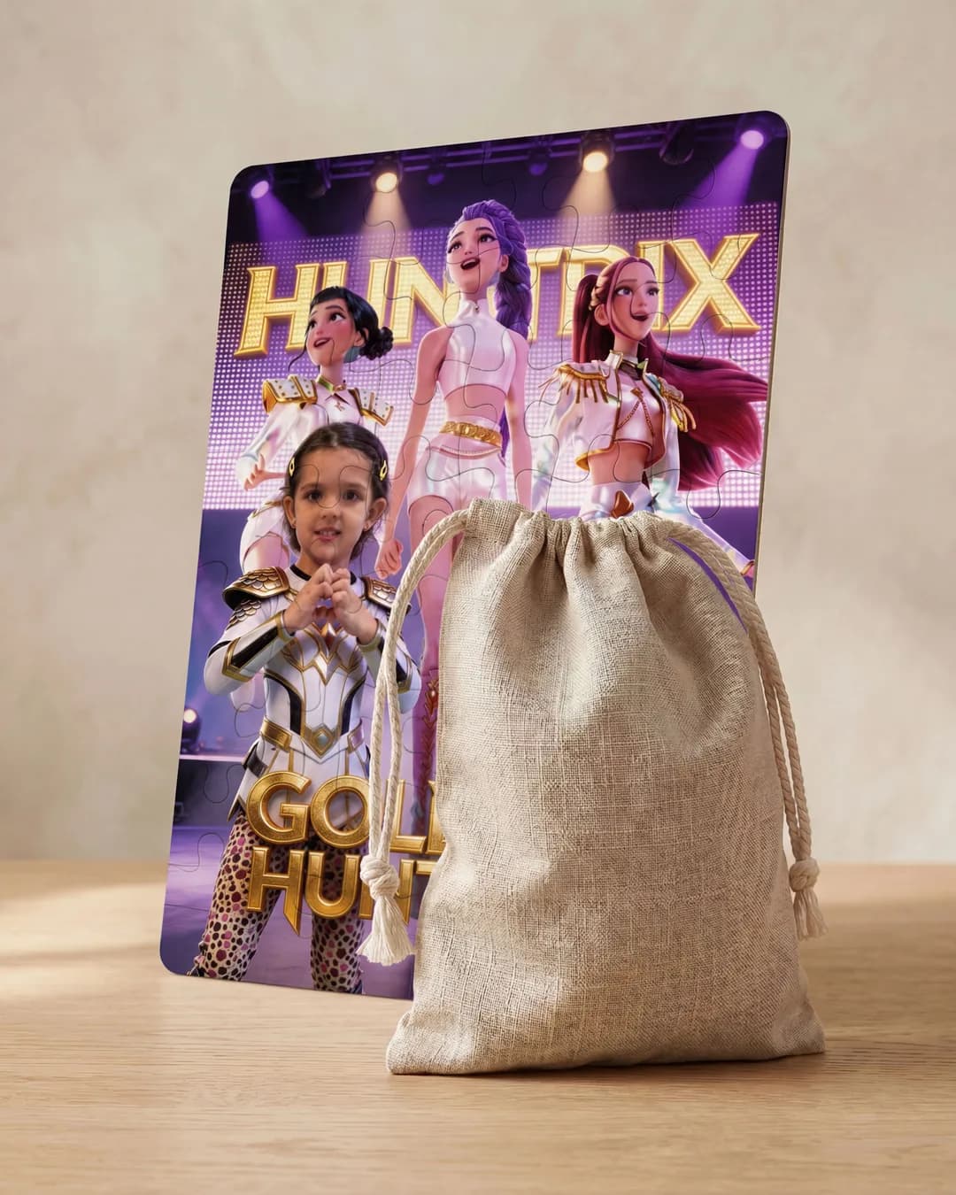 Quebra-Cabeça Personalizado - Você como Guerreira do K-POP (Huntrix)