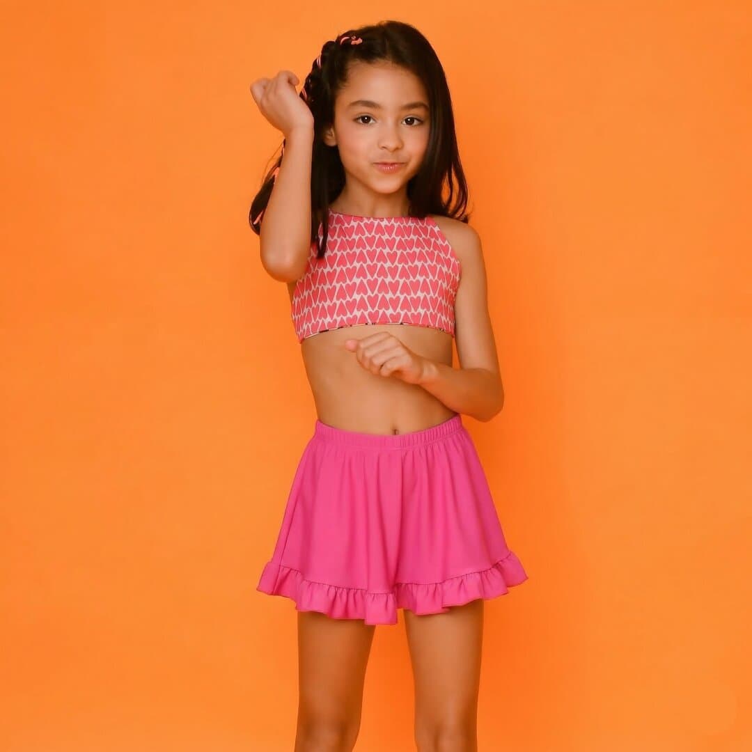 Saída Magah Infantil Saia Jane Pink