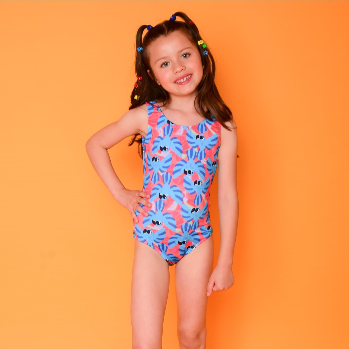Maiô Magah Infantil Fernanda Arara Azul