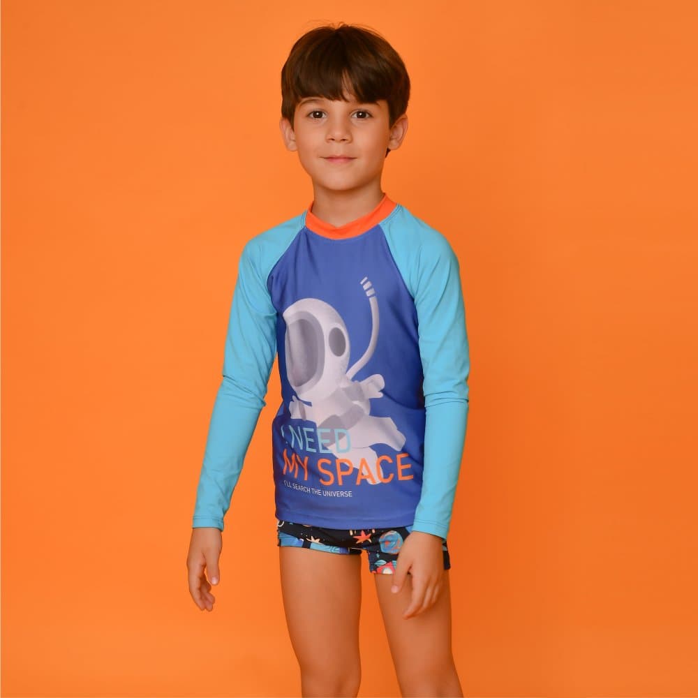 Blusa UV Magah Infantil Estampada Space