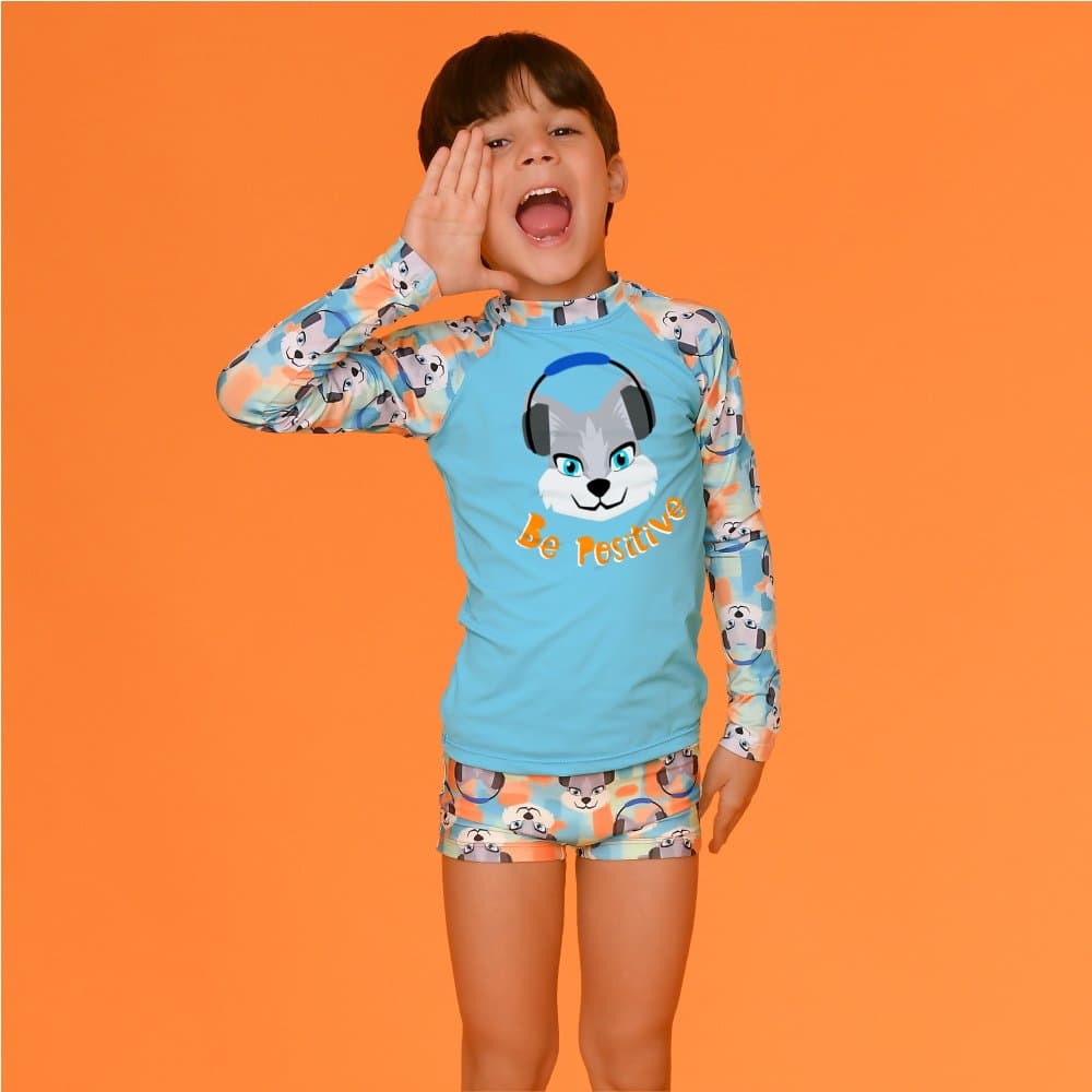 Blusa UV Magah Infantil Estampada Lobinho