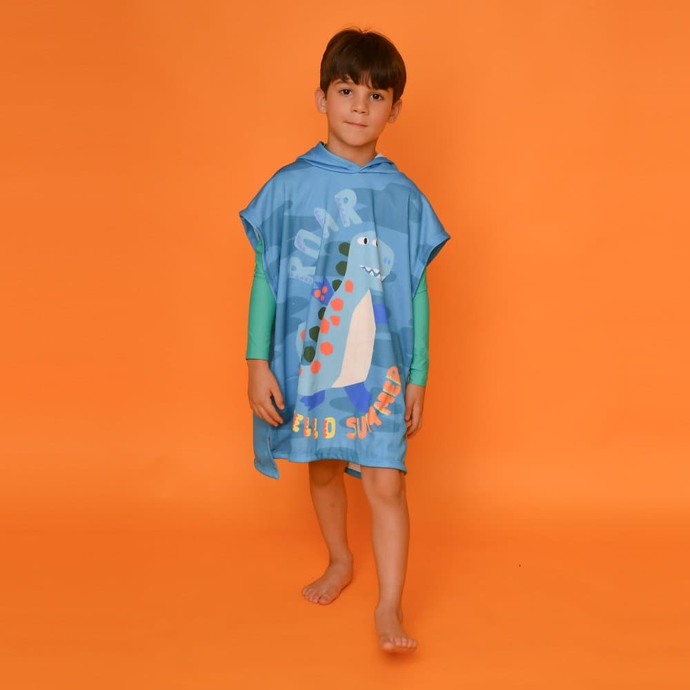 Saída Magah Infantil Poncho Dinossauro