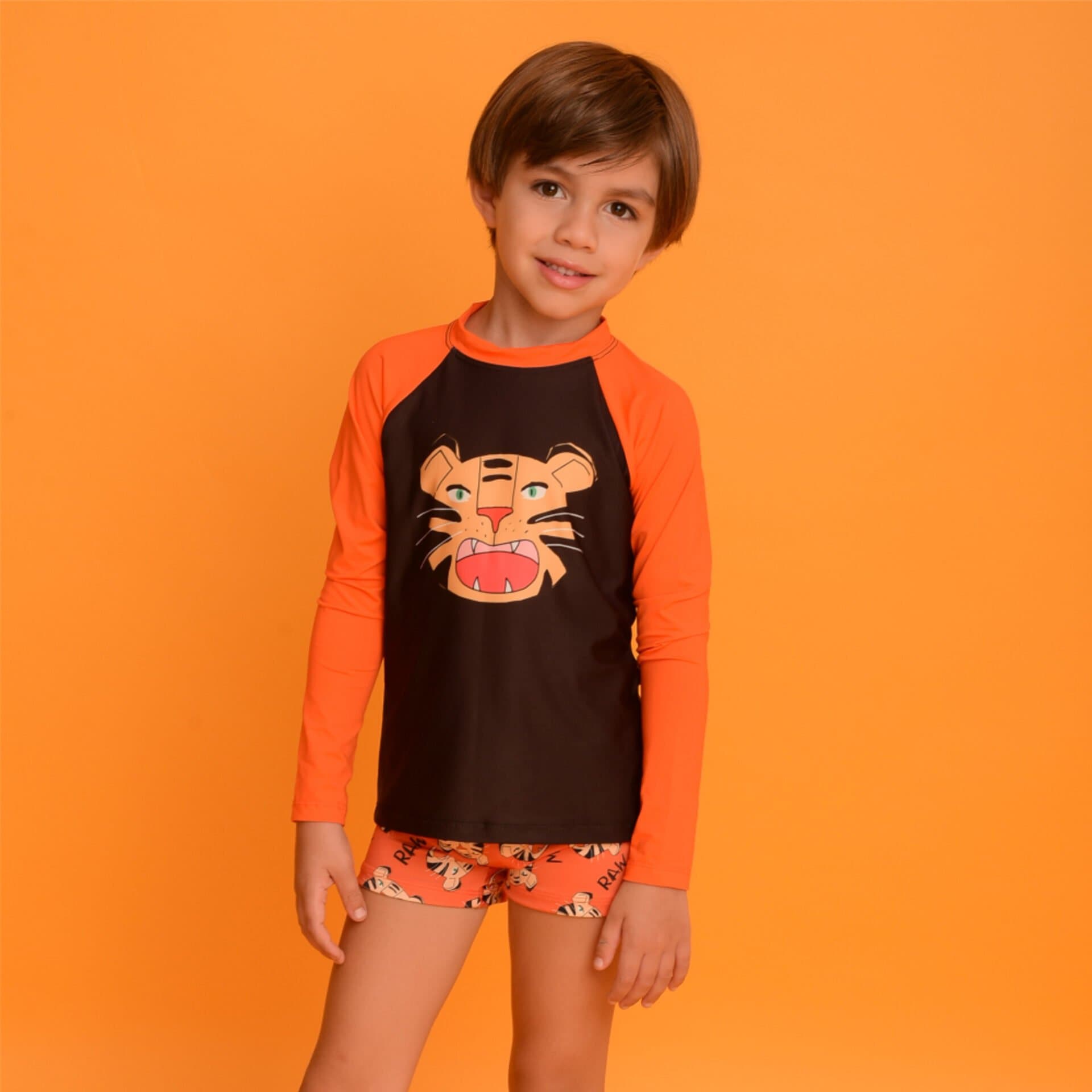 Blusa UV Magah Infantil Estampada Tigre