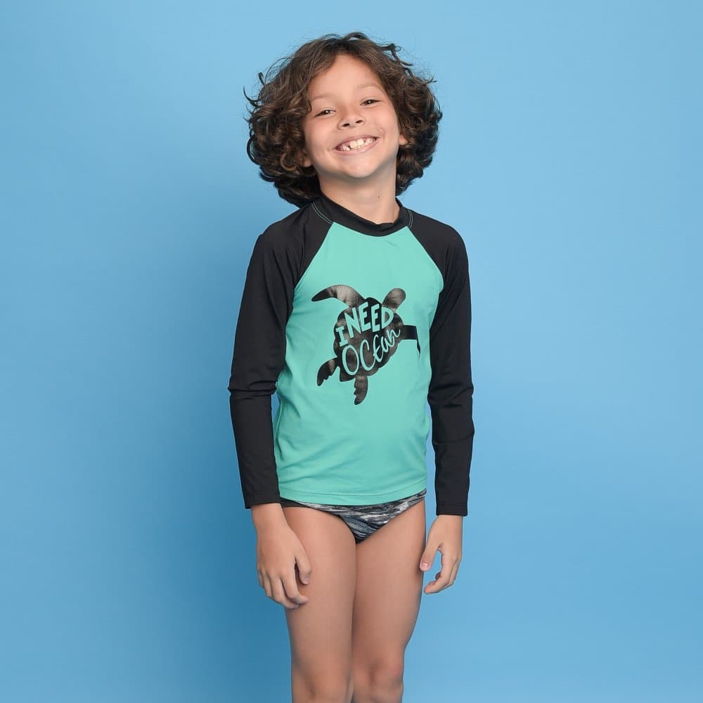 Blusa UV Magah Infantil Estampada Tartaruga