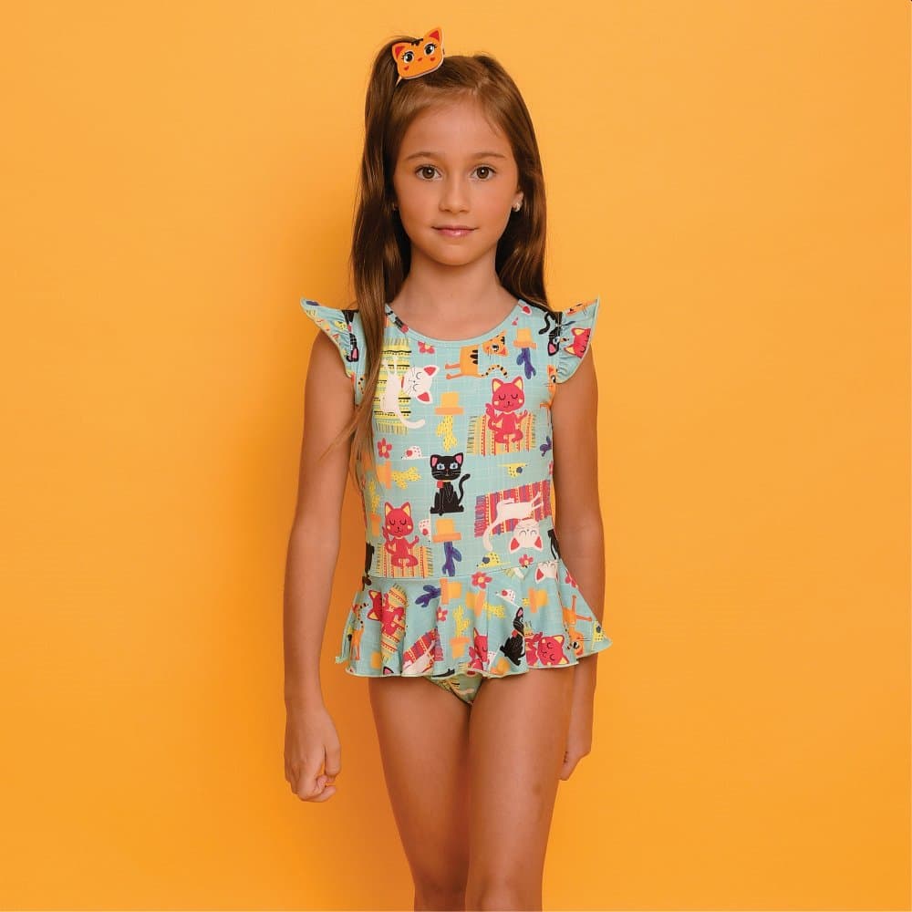 Maiô Magah Infantil Carla Cats