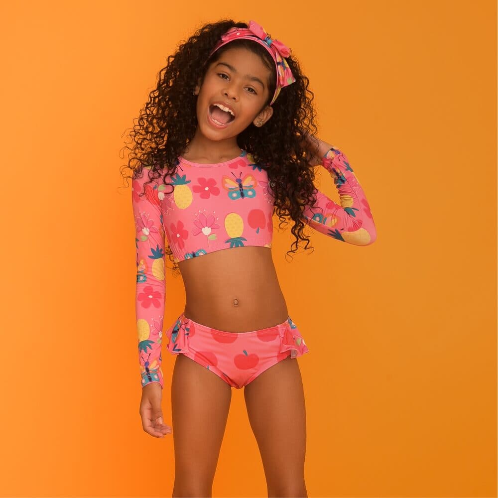 Biquíni Magah Infantil Karime Borboleta Rosa