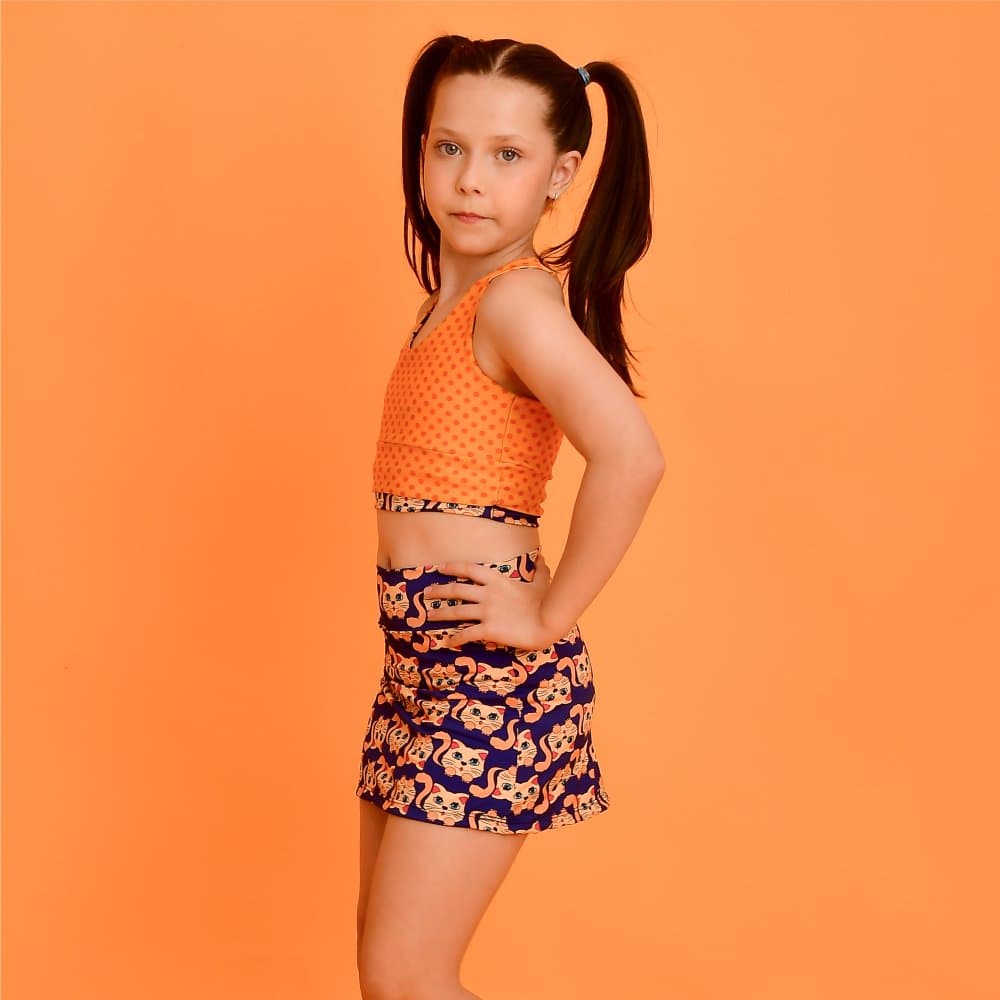 Short Saia Polli Gatinha/Poá