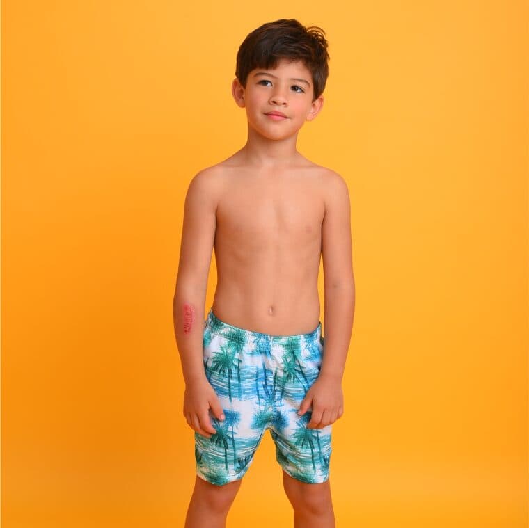 Bermuda Infantil Yago Palmeira Azul