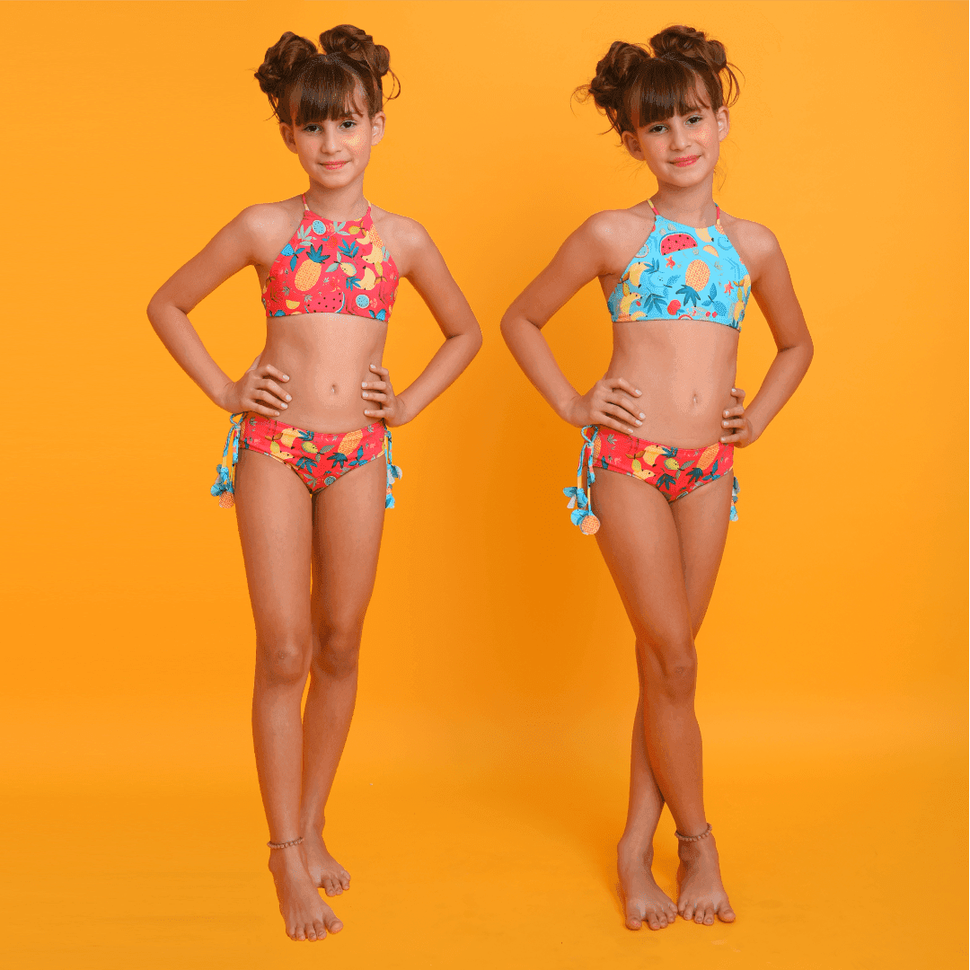 Biquíni Infantil Adriana Dupla Face Frutas