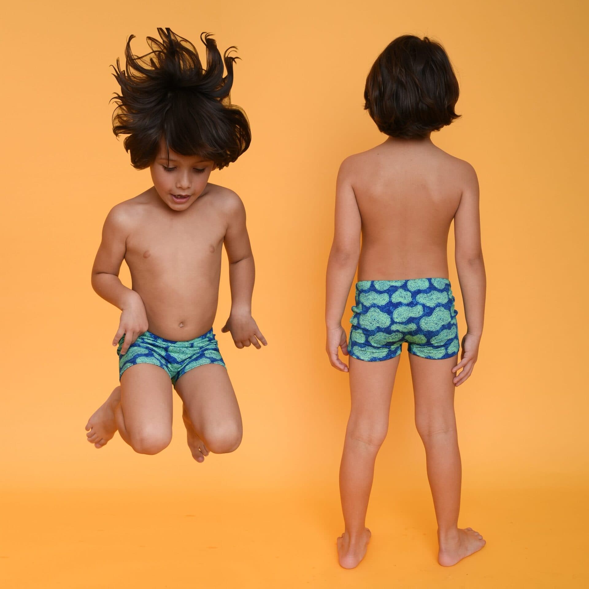 Sunga Boxer Verde Azul