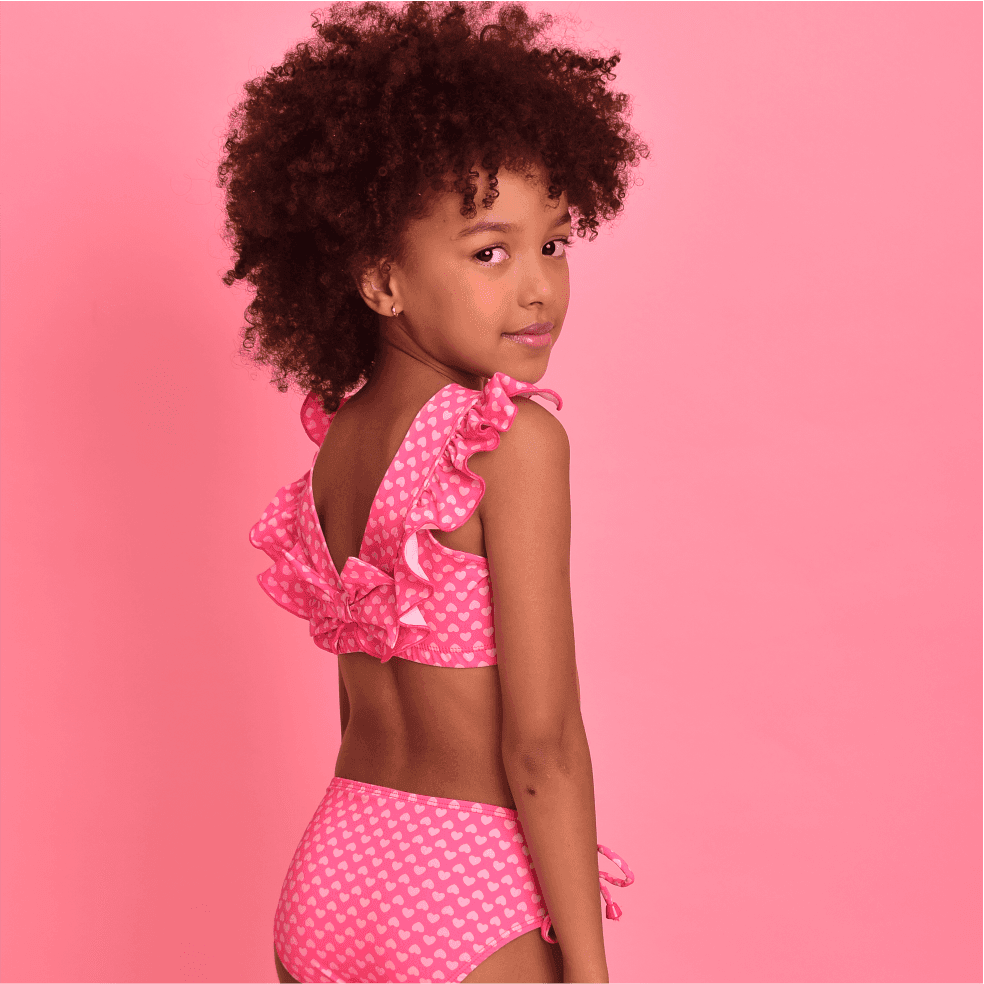 Biquíni Magah Infantil Alícia Coraçãozinho
