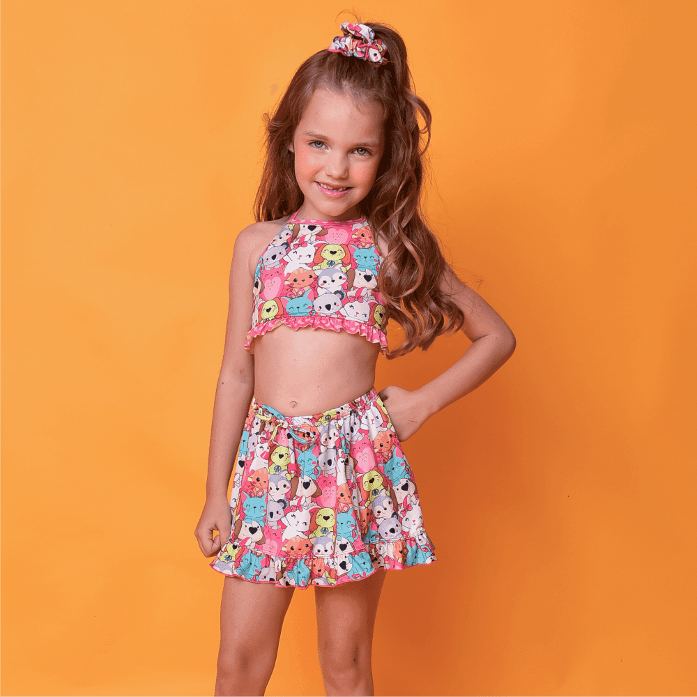 Saída Magah Infantil Saia Jane Friends