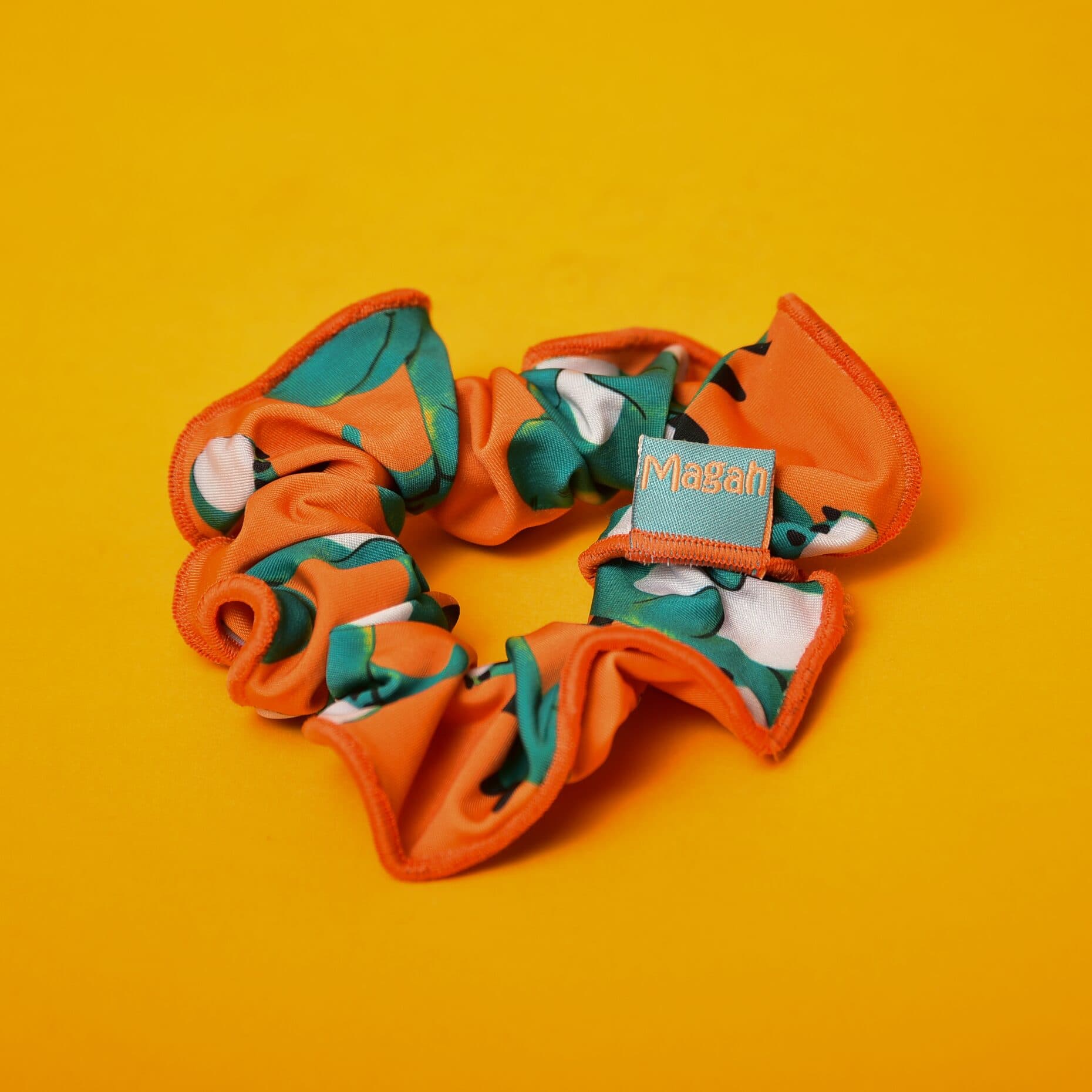 Acessório Magah Infantil Scrunchie Dino Laranja