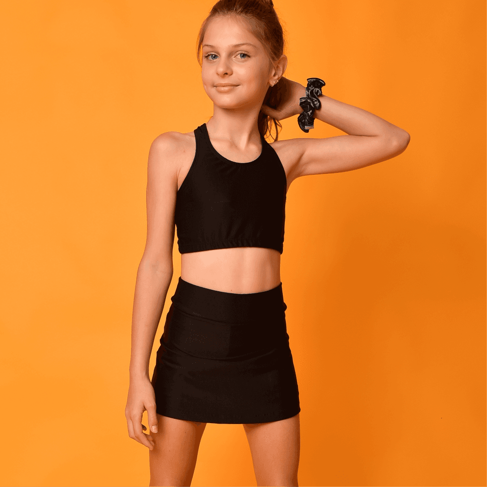 Short Saia Rose Preto